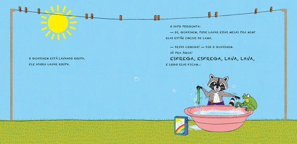 Oi, guaxinim, pode lavar pra mim?
