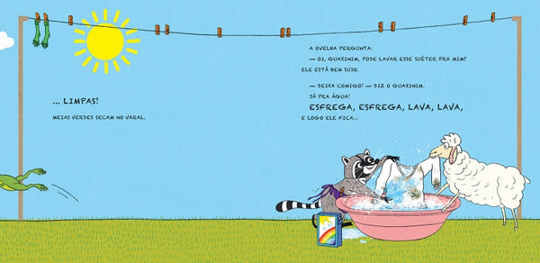 Oi, guaxinim, pode lavar pra mim?