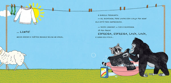 Oi, guaxinim, pode lavar pra mim?