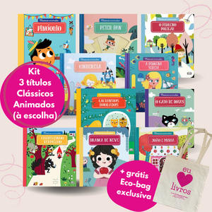 Kit 3 livros Coleção Clássicos Animados